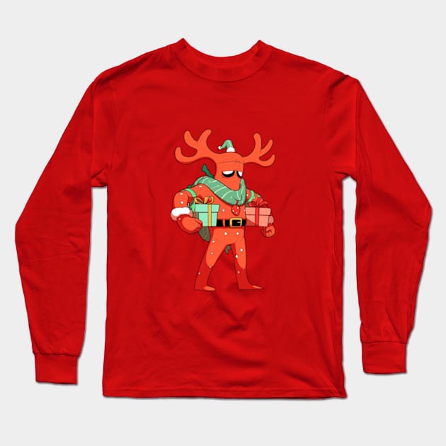 Bold And Brash, Santa, Reindeer Costume, Gift, Christmas, Funny Christmas Long Sleeve T-Shirt by PapaDPainters